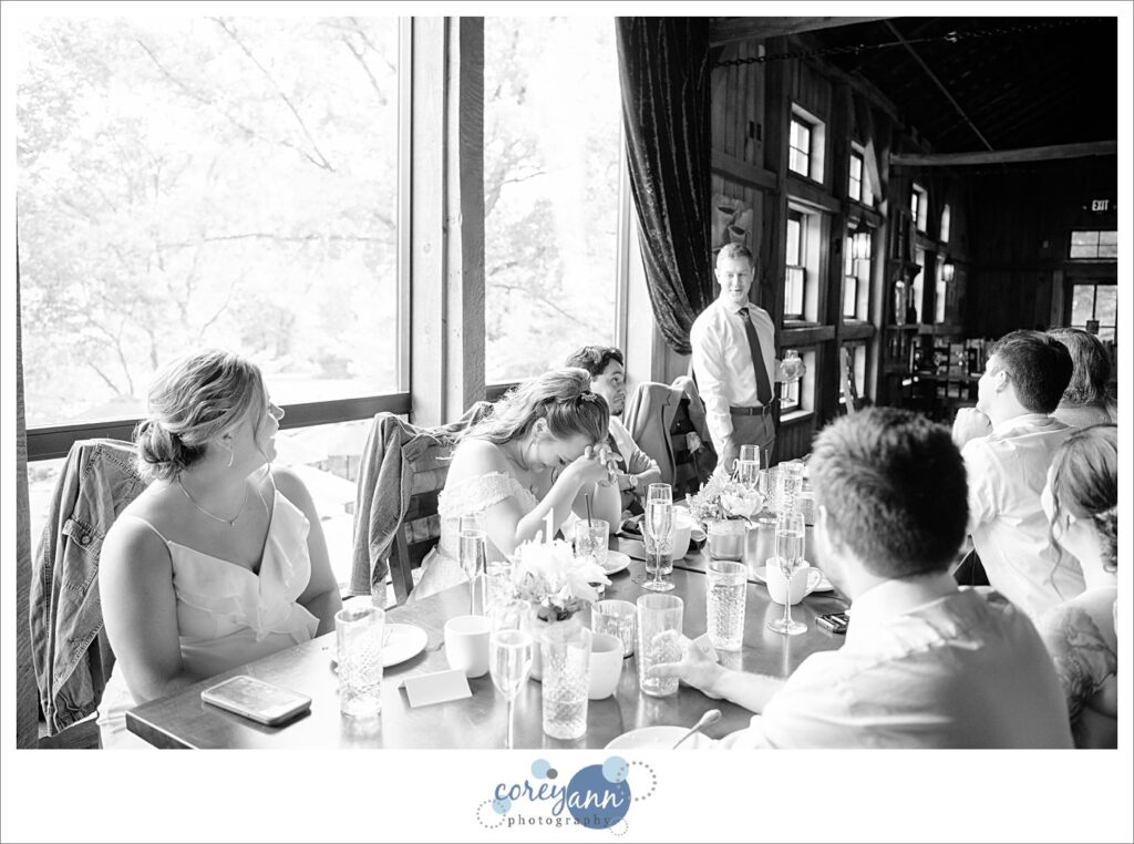 Wedding reception at Gervasi Vineyard Bistro in Ohio