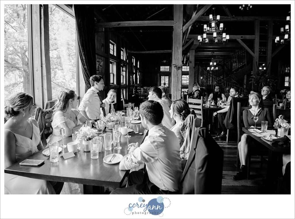 Wedding reception at Gervasi Vineyard Bistro in Ohio