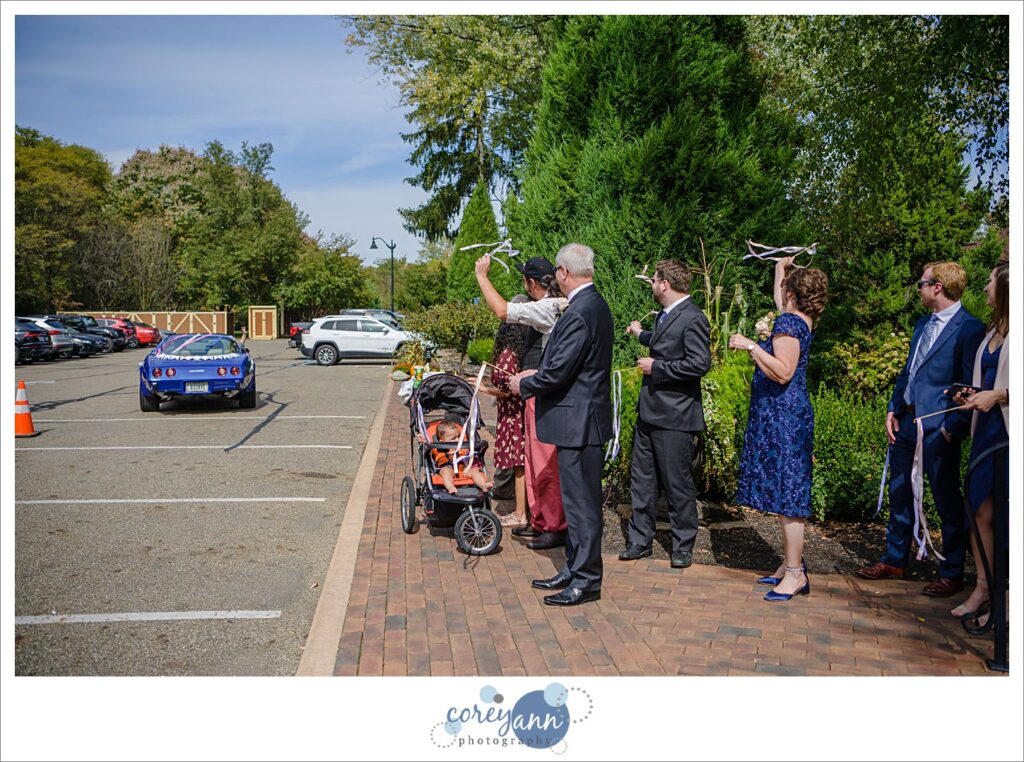 Ribbon wand exit from Gervasi Vineyard Wedding