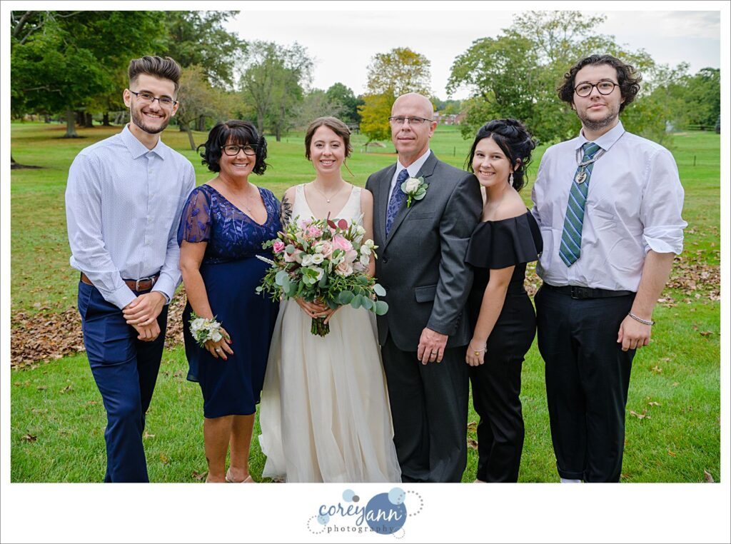 Family portraits outside in October at Brookside Farm in Louisville 