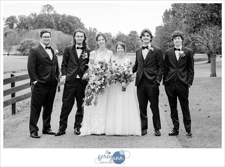 Bridal Party in October at Brookside Farm in Louisville Ohio