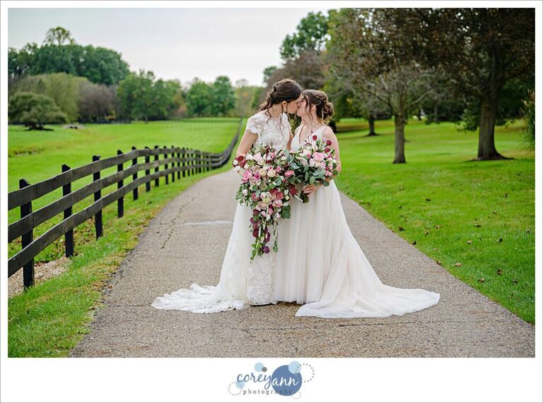 Brides at Brookside Farm in Louisville Ohio in October
