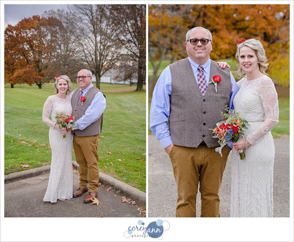 Bride and Groom looking dapper before their wedding at Prestwick Country Club in Green Ohio