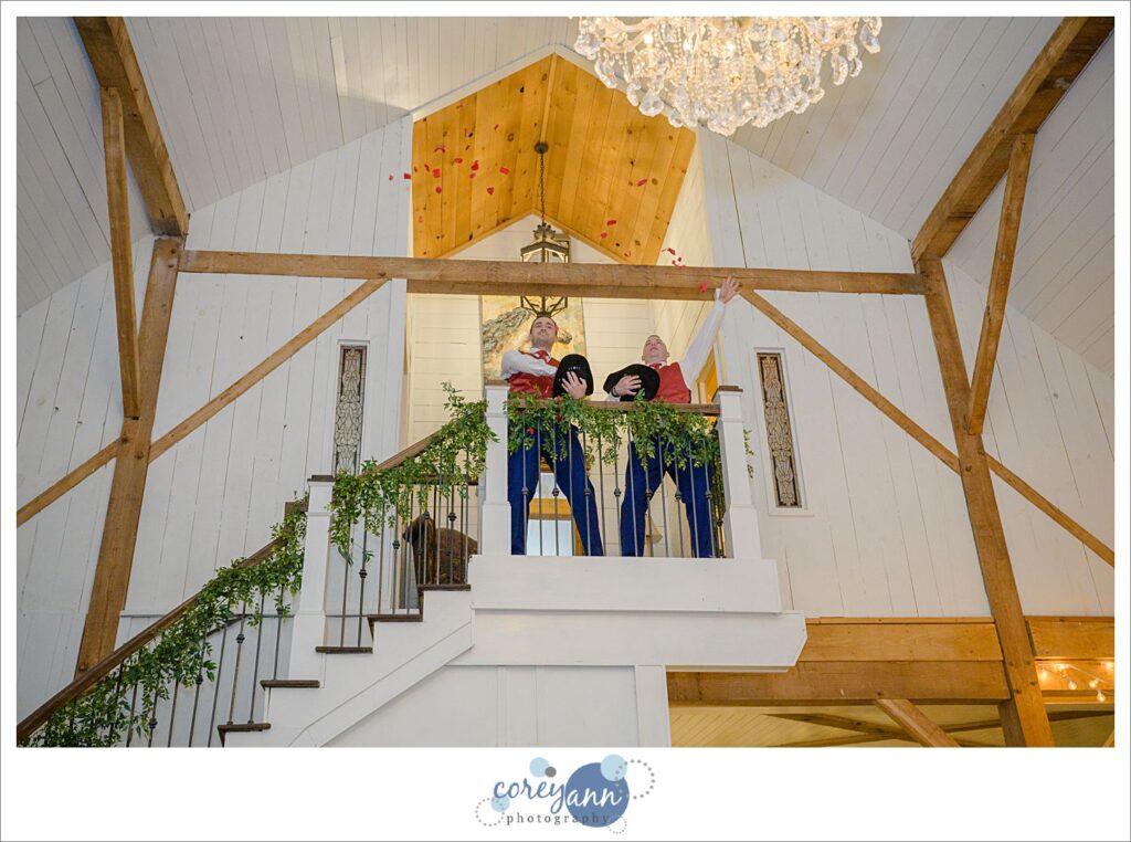 Wedding ceremony at Rivercrest Farm in Dover Ohio