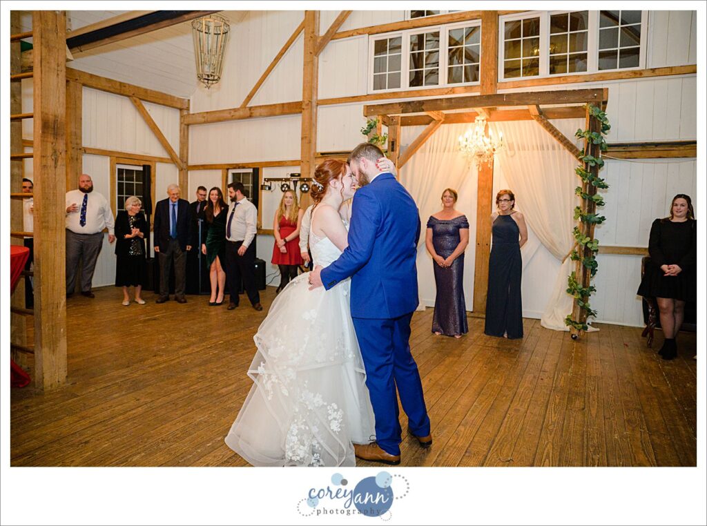 Wedding reception at Rivercrest Farm in Dover Ohio