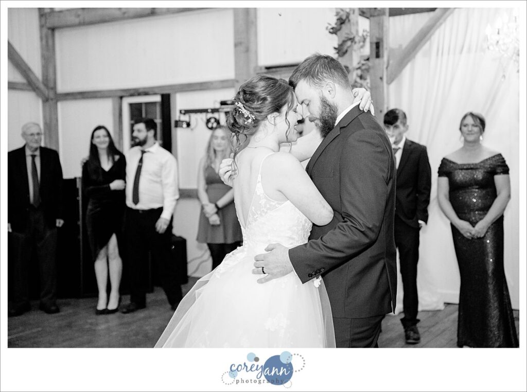 Wedding reception at Rivercrest Farm in Dover Ohio