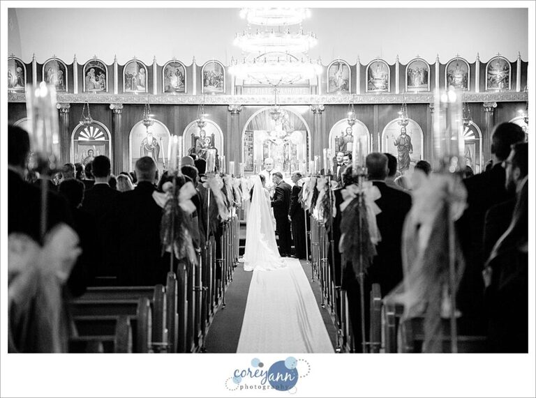 Greek wedding ceremony St. Haralambos Greek Orthodox Church in Canton Ohio