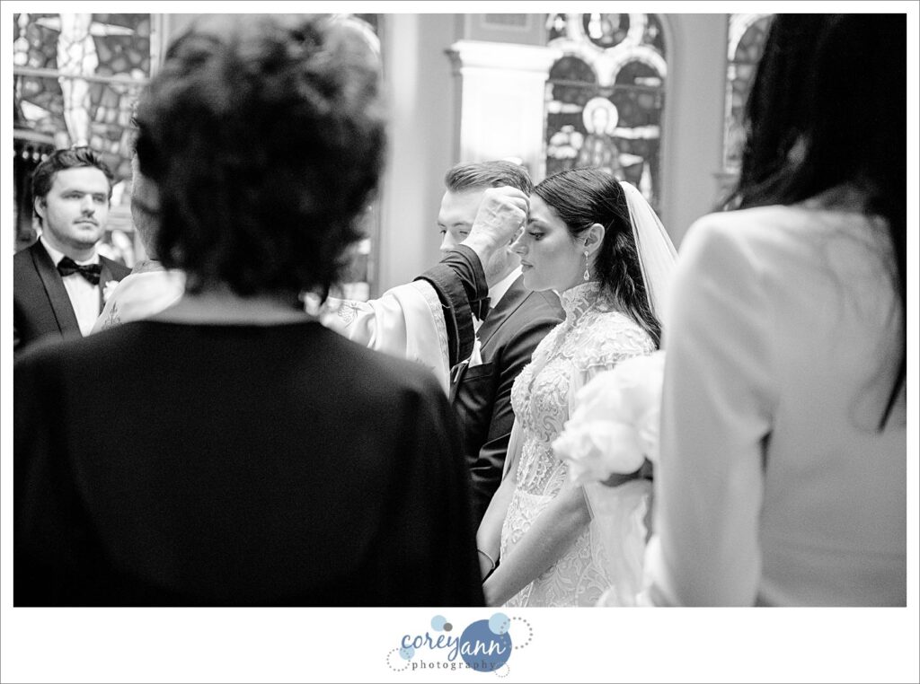 Greek wedding ceremony St. Haralambos Greek Orthodox Church in Canton Ohio