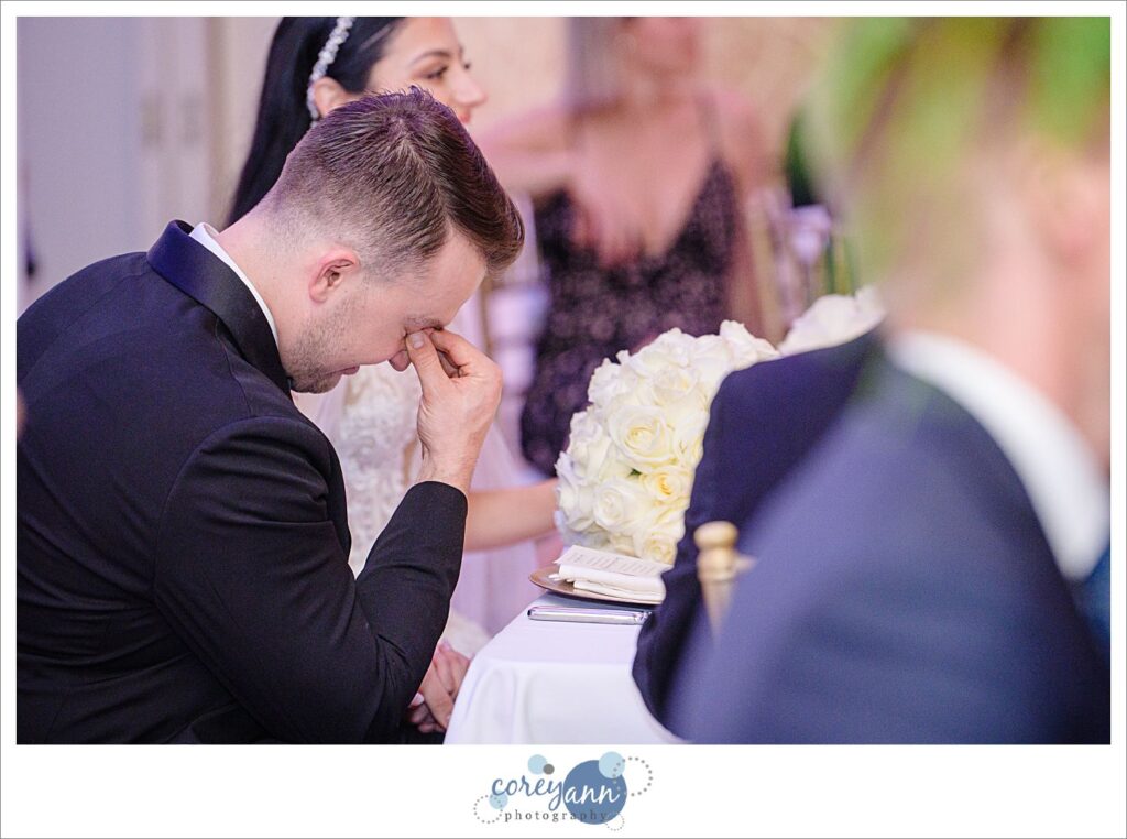 Winter wedding reception at Brookside Country Club in Canton Ohio