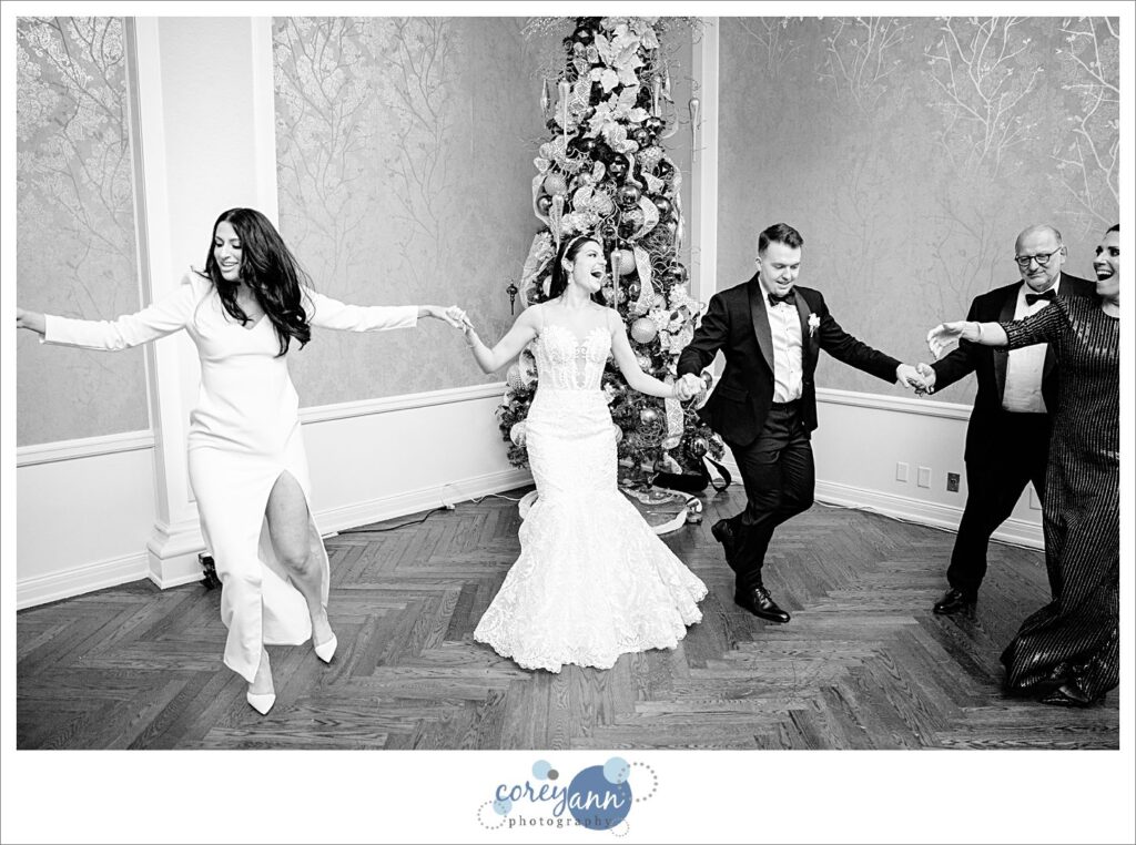 Winter wedding reception at Brookside Country Club in Canton Ohio
