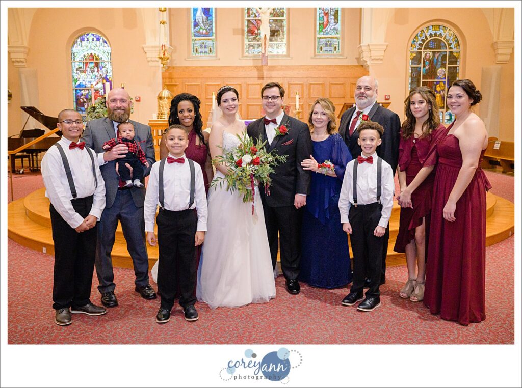 Family portrait after wedding ceremony in North Canton