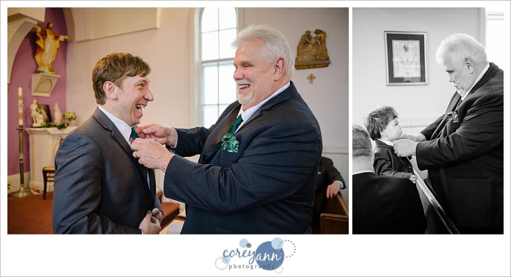 Catholic wedding ceremony at Mother of Sorrows in Peninsula Ohio
