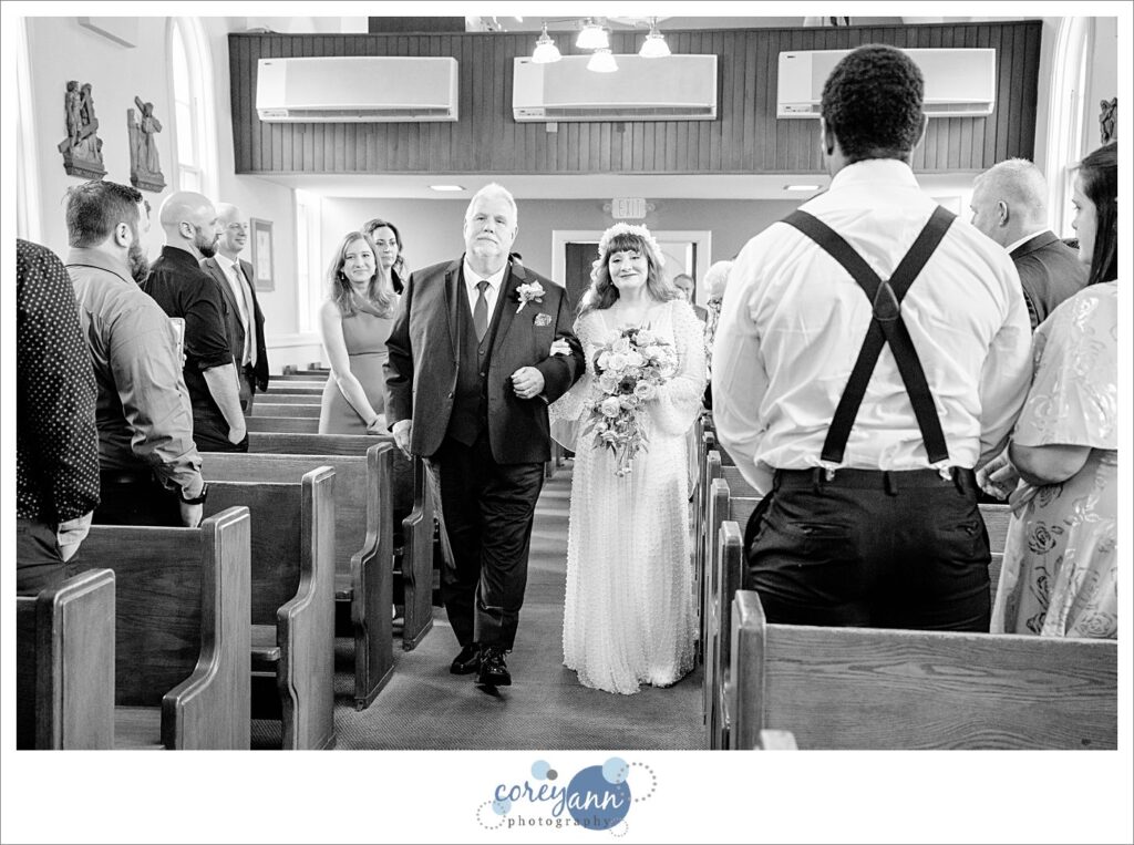Catholic wedding ceremony at Mother of Sorrows in Peninsula Ohio