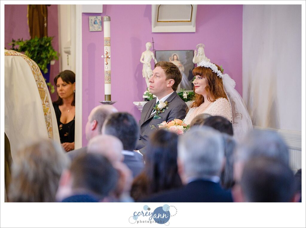 Catholic wedding ceremony at Mother of Sorrows in Peninsula Ohio