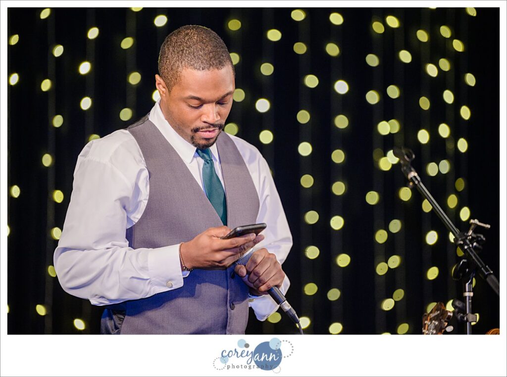 Wedding reception in March at Happy Days Lodge in Ohio