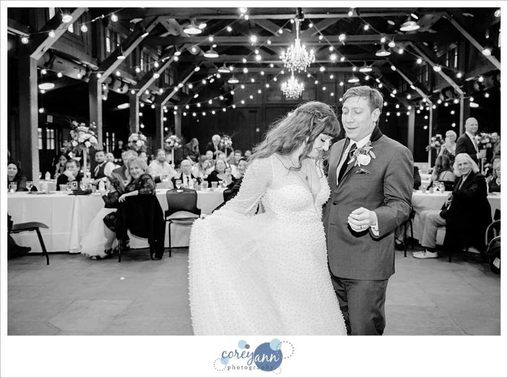 Wedding reception in March at Happy Days Lodge in Ohio