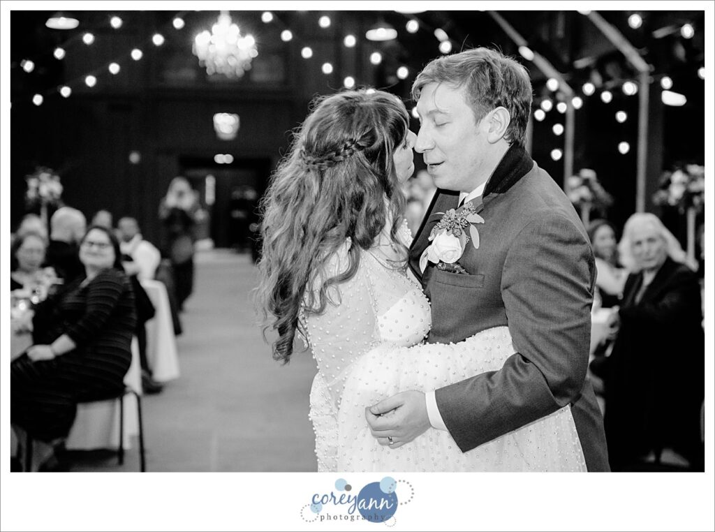 Wedding reception in March at Happy Days Lodge in Ohio