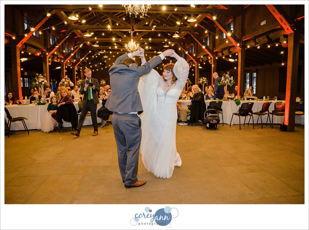 Wedding reception in March at Happy Days Lodge in Ohio