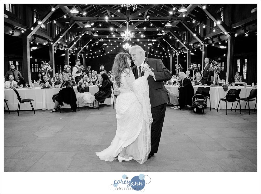 Wedding reception in March at Happy Days Lodge in Ohio