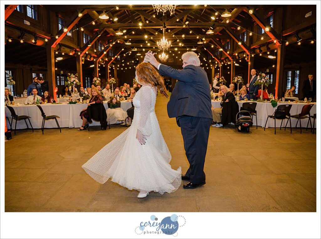 Wedding reception in March at Happy Days Lodge in Ohio