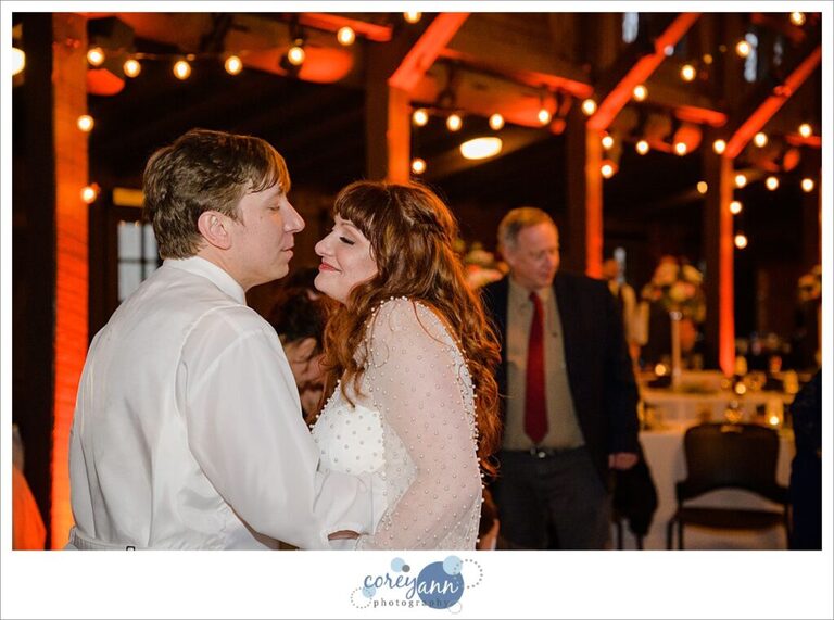 Wedding reception in March at Happy Days Lodge in Ohio