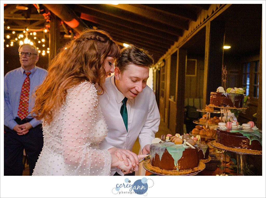 Wedding reception in March at Happy Days Lodge in Ohio