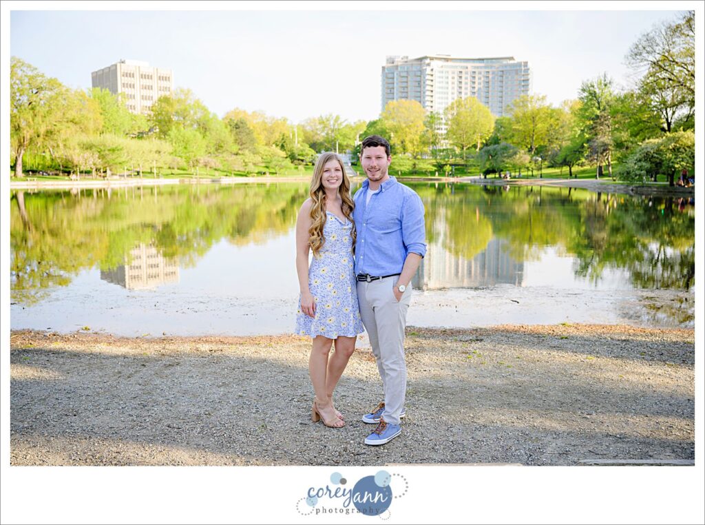 Wade Oval Lagoon Engagement Session in the Spring in Cleveland