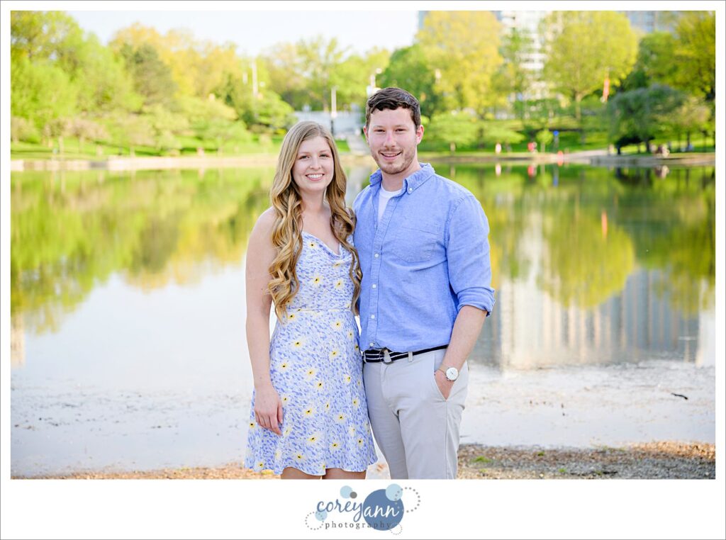 Wade Oval Lagoon Engagement Session in the Spring in Cleveland