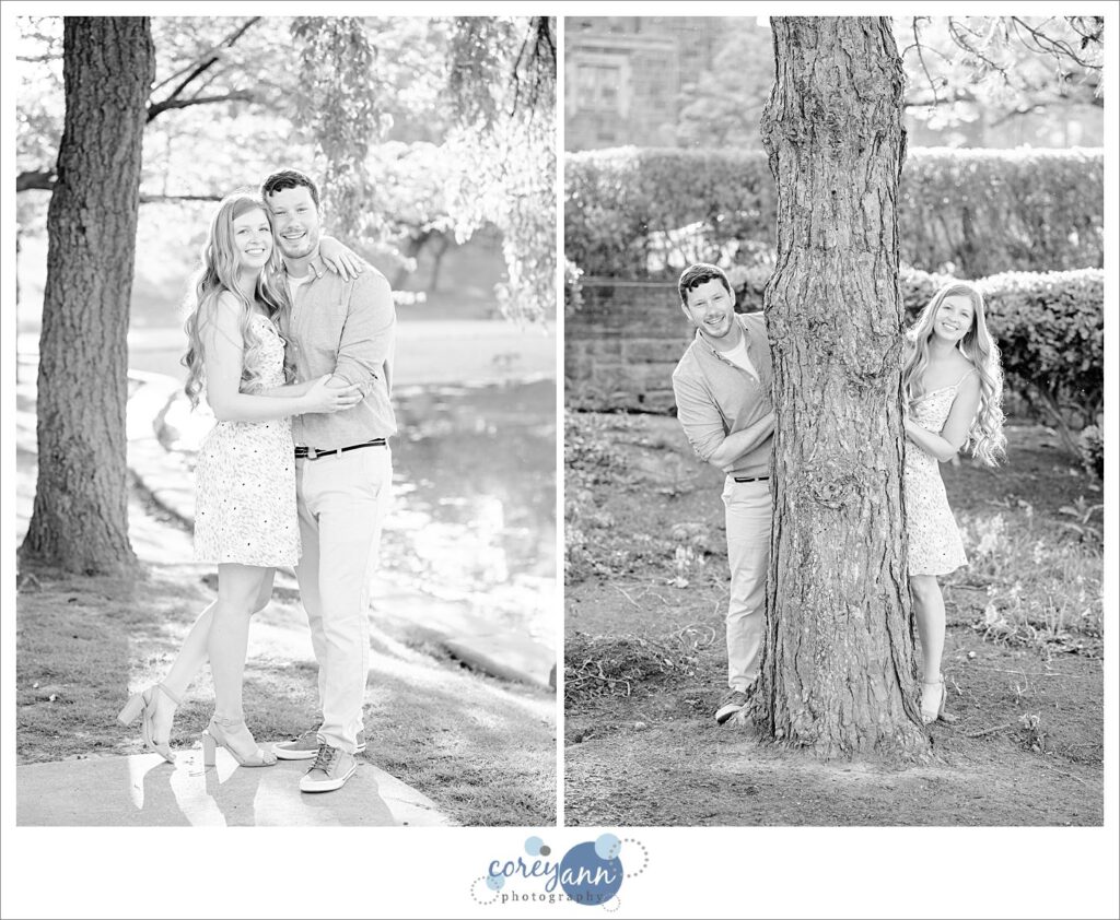 Wade Oval Lagoon Engagement Session in the Spring in Cleveland