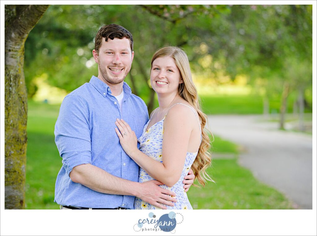 Wade Oval Lagoon Engagement Session in the Spring in Cleveland