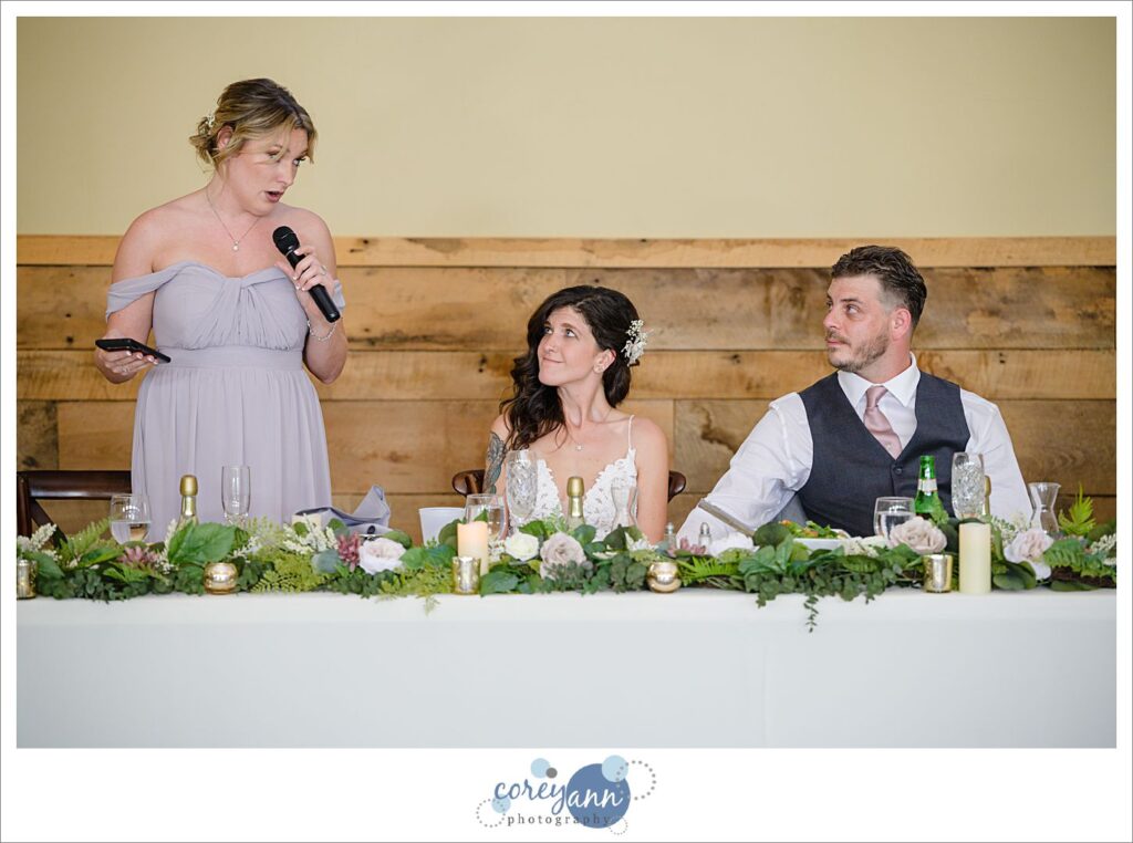 Wedding reception at Pine View Acres in Massillon Ohio