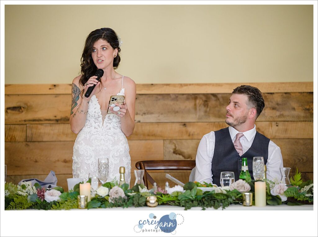 Wedding reception at Pine View Acres in Massillon Ohio