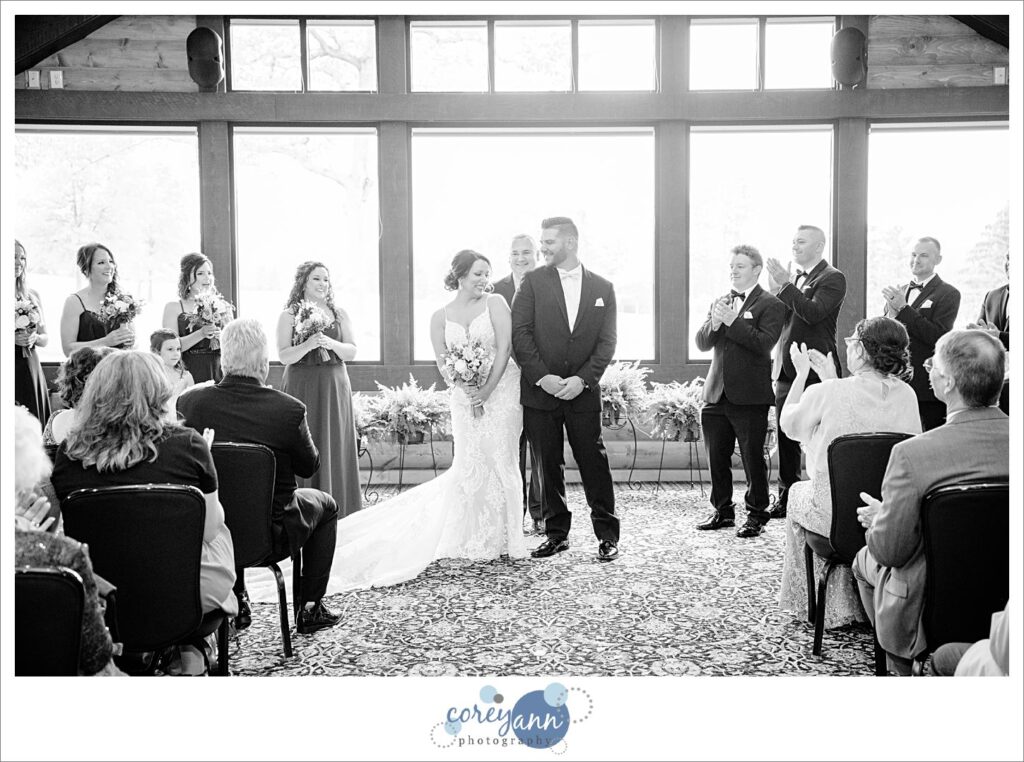 Wedding ceremony at Firestone Country Club in Akron Ohio