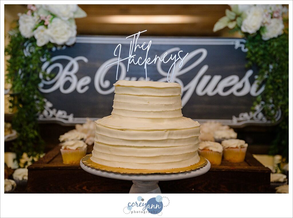 Simple two tiered wedding cake by Giant Eagle
