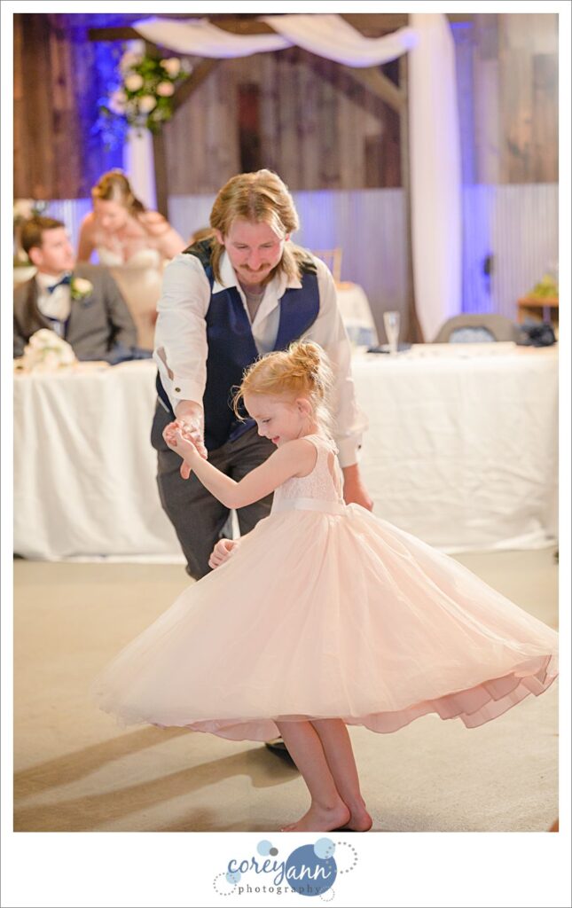 Wedding reception at Amy's Rustic Event Center in Valley City, Ohio