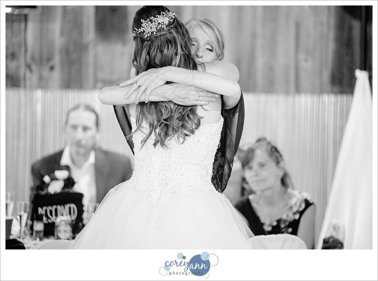 Wedding reception at Amy's Rustic Event Center in Valley City, Ohio