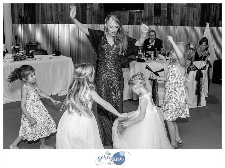 Wedding reception at Amy's Rustic Event Center in Valley City, Ohio