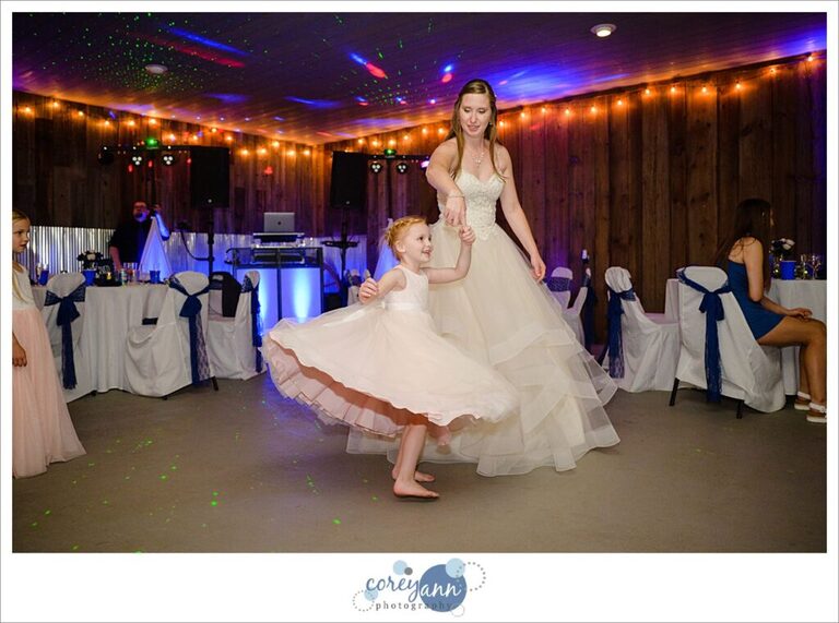 Wedding reception at Amy's Rustic Event Center in Valley City, Ohio