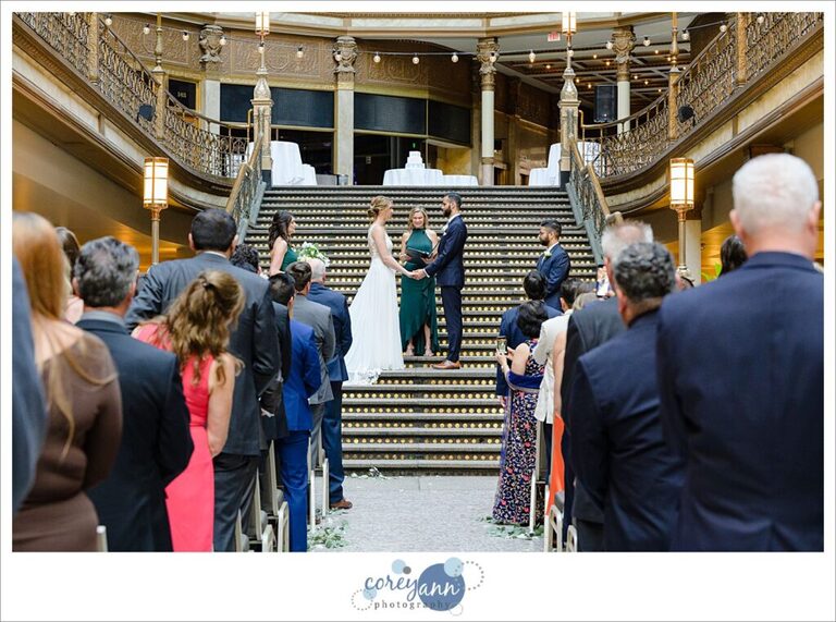 June wedding ceremony at Hyatt Regency Cleveland at The Arcade