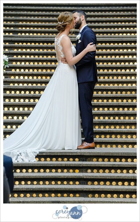 June wedding ceremony at Hyatt Regency Cleveland at The Arcade