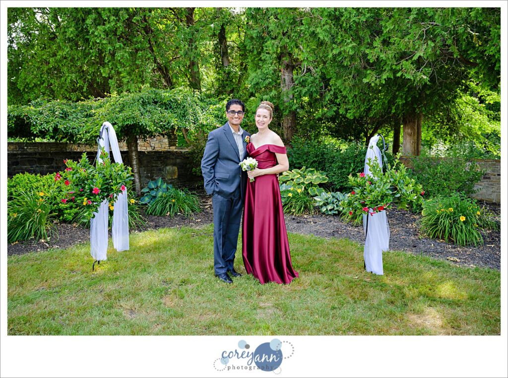 outdoor wedding in Gates Mills, Ohio at Hawken Upper School
