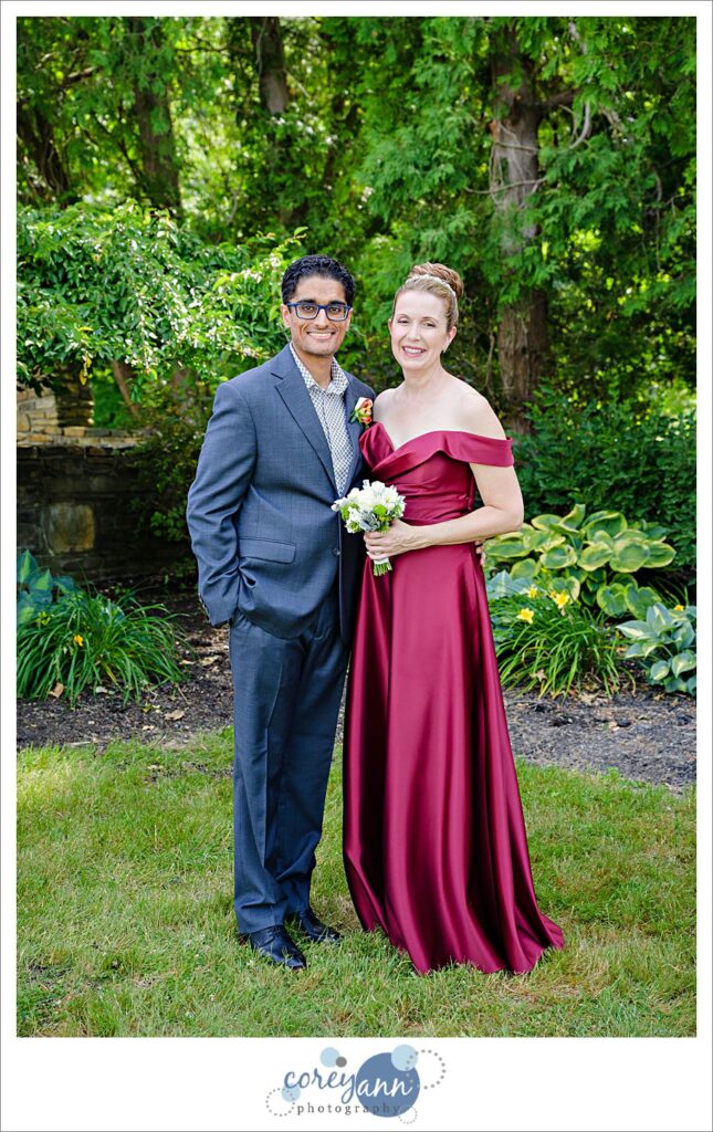 outdoor wedding in Gates Mills, Ohio at Hawken Upper School