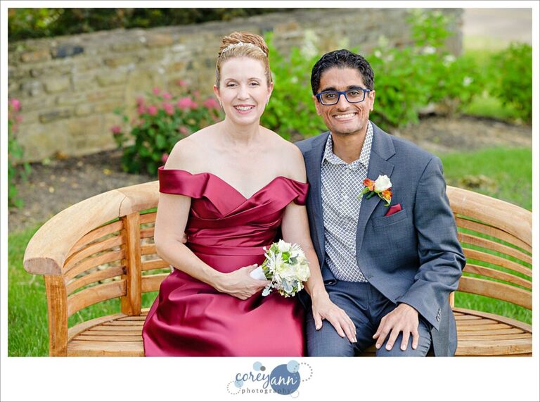 outdoor wedding in Gates Mills, Ohio at Hawken Upper School