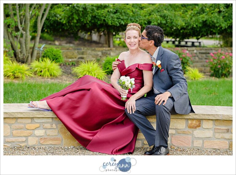 outdoor wedding in Gates Mills, Ohio at Hawken Upper School
