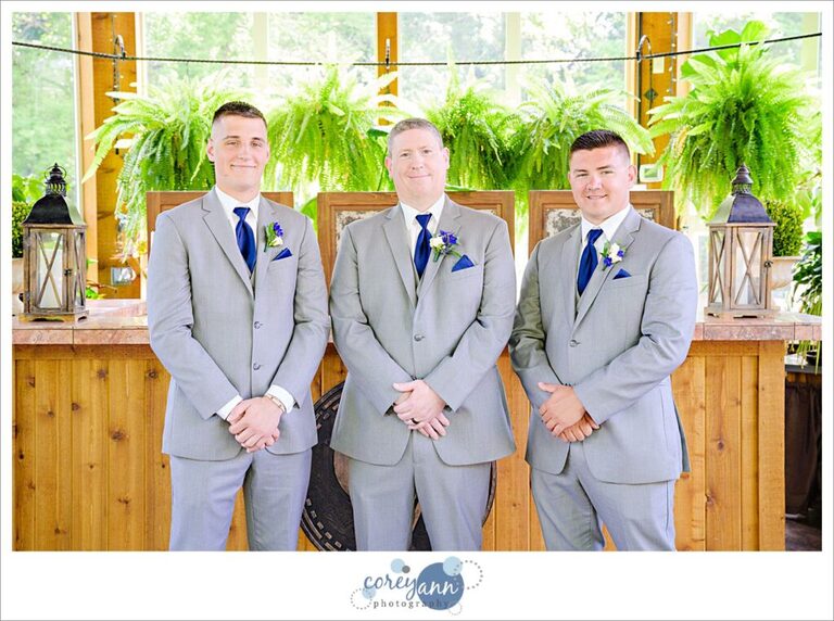 Wedding ceremony at Gervasi Vineyard in the conservatory in Canton Ohio