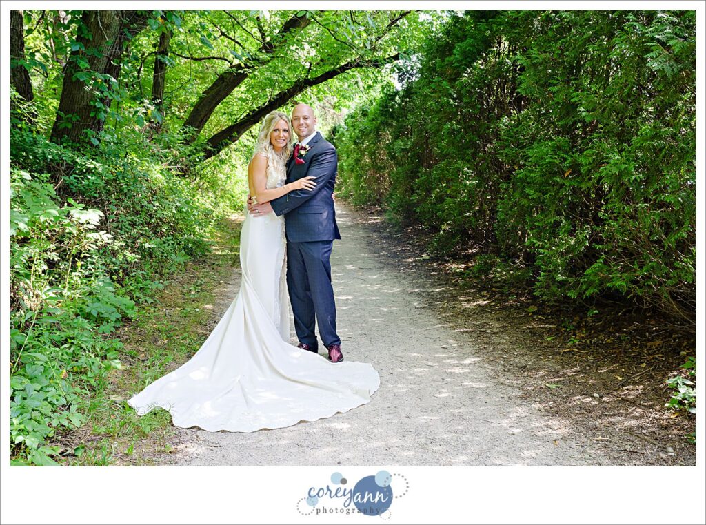 Intimate wedding at Gervasi Vineyard in Canton Ohio on a sunny July day
