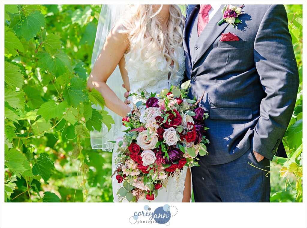 Bride and groom after their wedding ceremony at Gervasi Vineyard in Canton Ohio