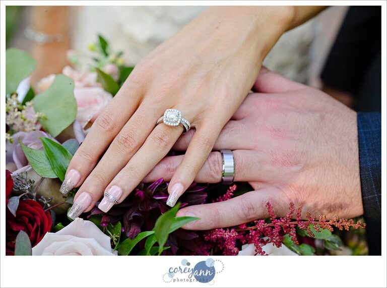 Bride and groom after their wedding ceremony at Gervasi Vineyard in Canton Ohio