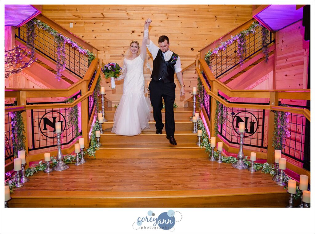 Entrace into wedding reception at Nickajack Farms in Ohio