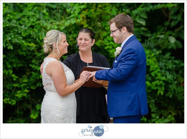 Outdoor wedding ceremony at Barn on Enchanted Acres